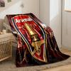 Arsenal Red Theme Designed Flannel Blanket for Bedroom, Living Room, Sofa, and Nap