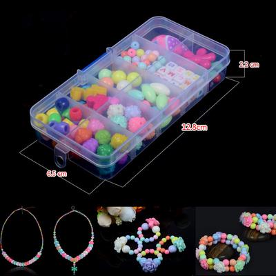 1 Set Bunte Acryl Lose Abstandshalter Perlen Basteln für DIY Niedliche Freundschaftsarmband Halskette Schmuckherstellung Zubehör Kits