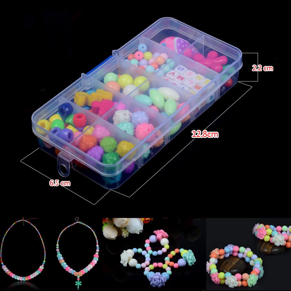1Set Colorful Acrylic Loose Spacer Beads Crafts for DIY Cute Friendship Bracelet Necklace Jewelry Making Accessories Kits