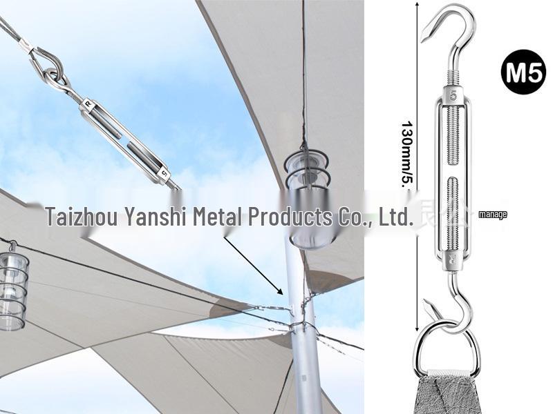 304 Stainless Steel Sunshade Sail Accessories: Diamond Buckle Tensioner