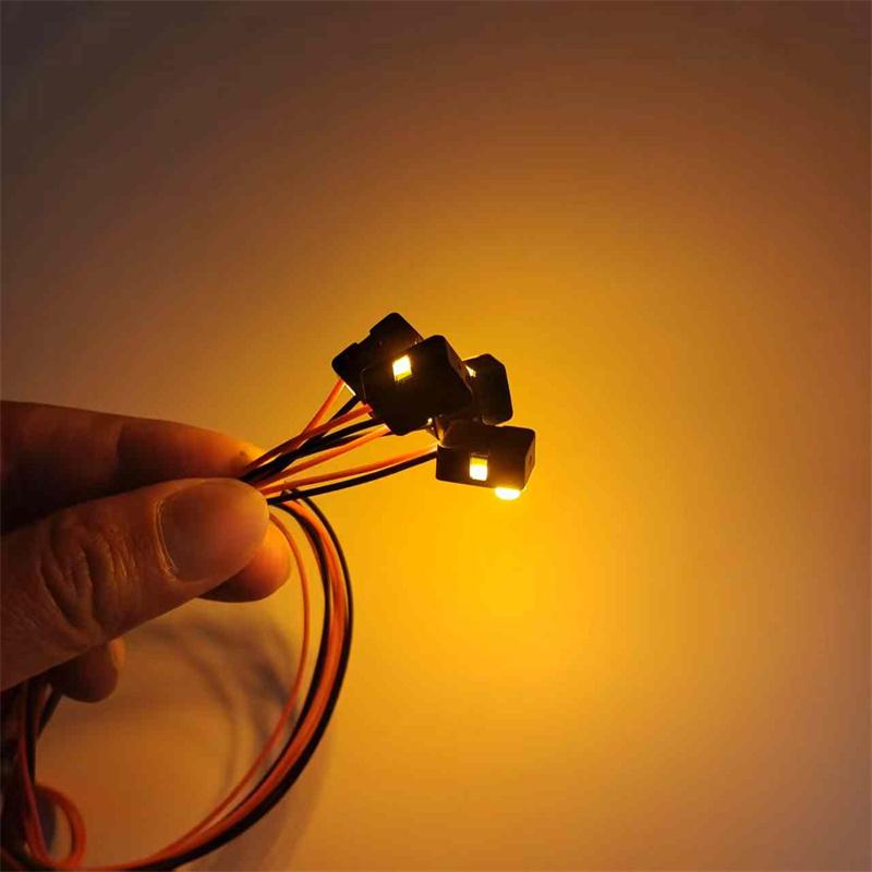 New Orange Light 4pcs/set Car Interior Light signal Lights LED Door Handle mini Ambient Backlight Decorative Atmosphere