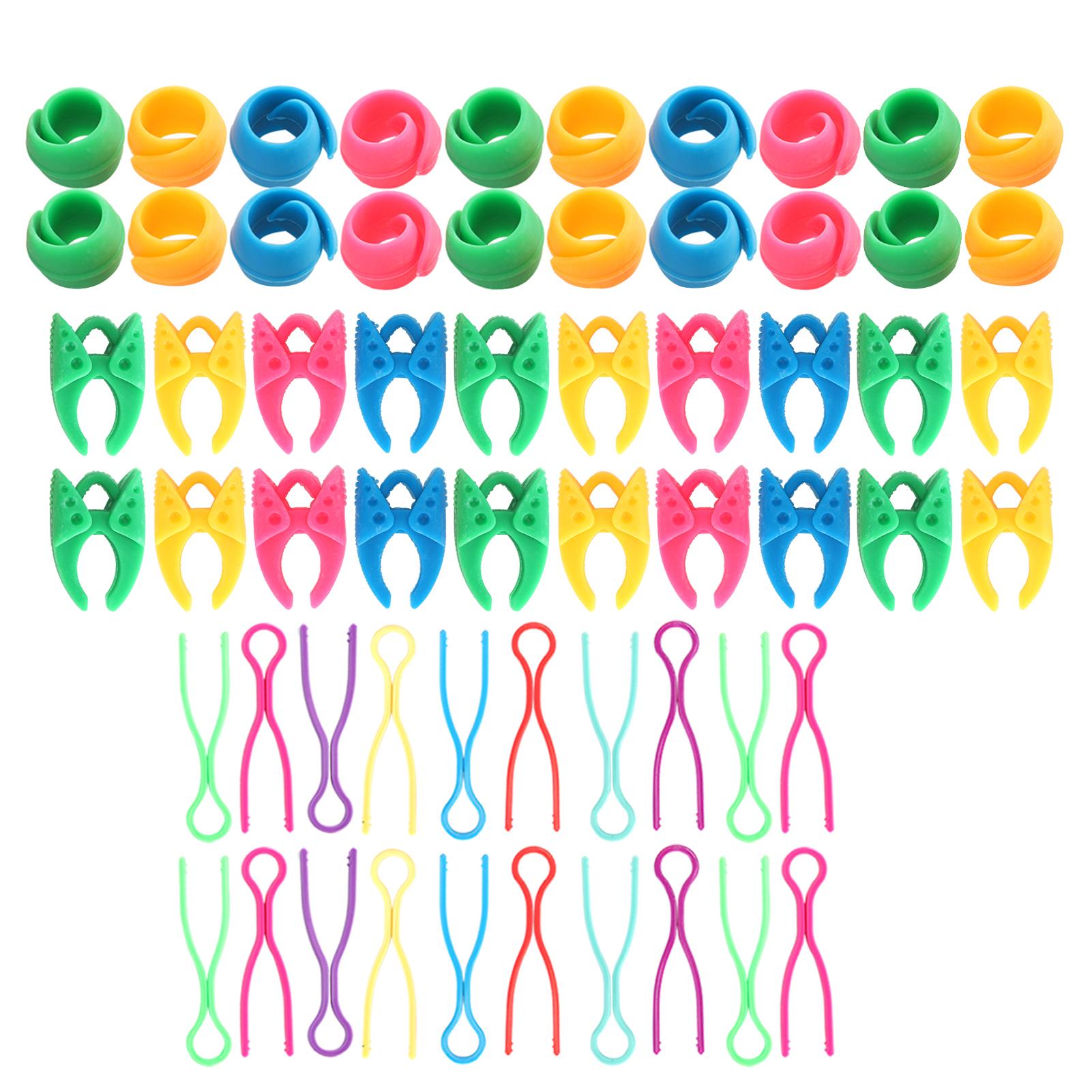 

60 шт. силиконовые держатели для катушек с нитками, зажимы, пластиковые зажимы, держатели катушек, инструменты для вышивания