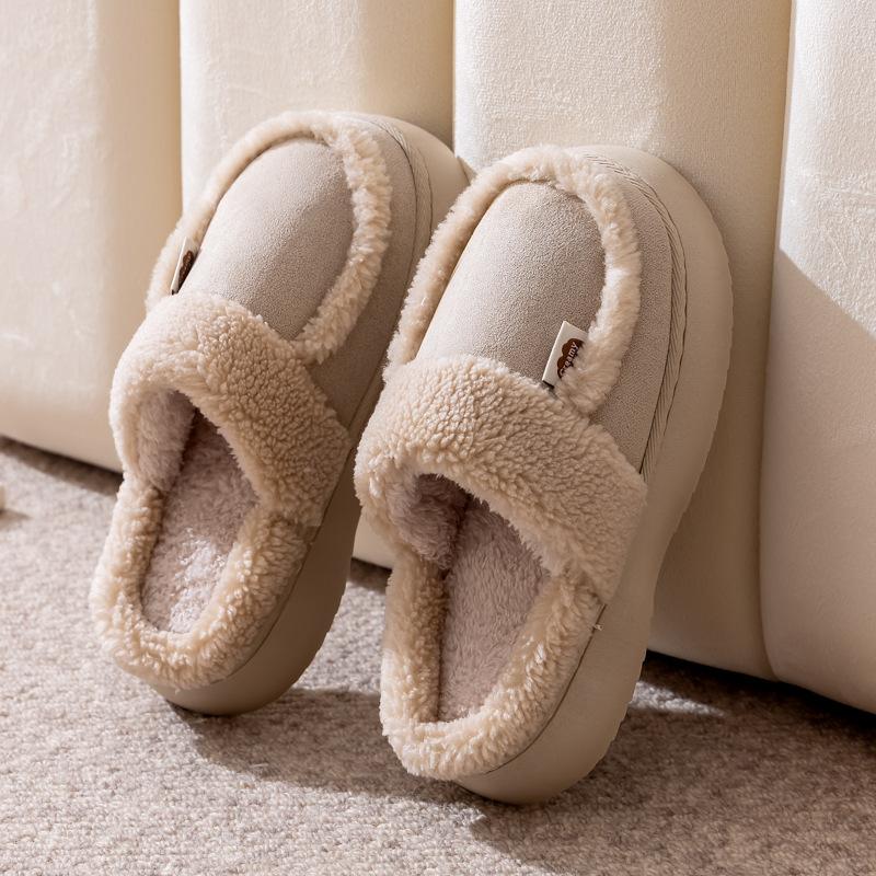 Anti-slip Shoes - Retro Style, Thickly Padded, Thick-soled Slippers, Cotton Slippers