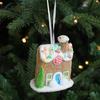 Christmas Tree Hanging Pendant Ice Cream/Cottage/Snowman/Horse Ornament for Holidays Home Decoration Party Supplies