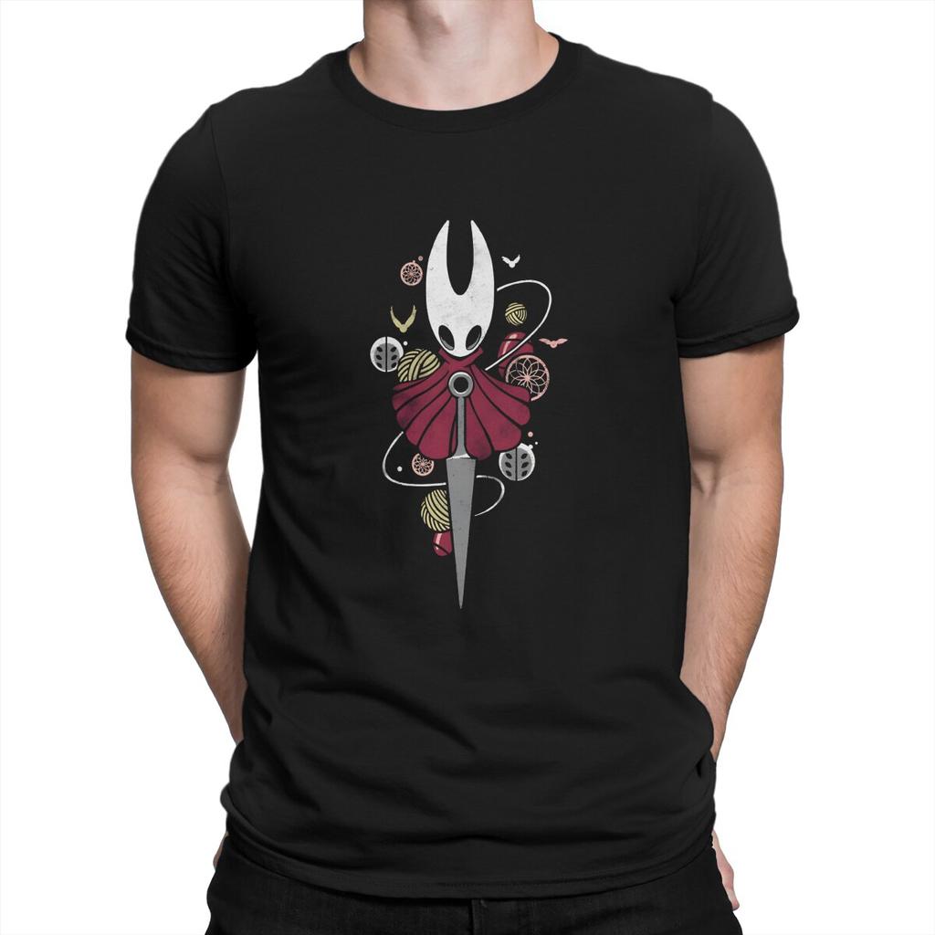 Ładna Sztuka Całą Noc Koszulka Męska 100% Bawełna Koszulki Vintage Okrągły Dekolt Hollow Knight Gry T-Shirt Krótki Rękaw