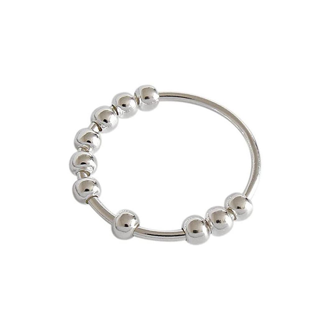 

Простое кольцо с бусинами Стильный выбор для любого случая Антистрессовое кольцо для модного стиля Кольца Бусины