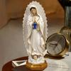 Maľovaná socha Panny Márie Guadalupskej Živicová figúrka Svätej Márie Domáce dekorácie Oltár k Panne Vianočná ozdoba na stôl