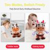 Electric Dancing Cow Light Up Musical Dancing Toys Baby Animal Sounds Toys Toddler Sensory Educational Interactive Swinging Calf