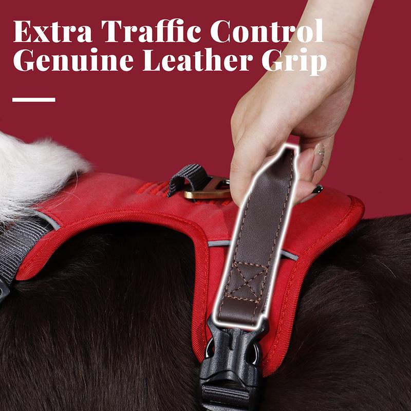 Durable Dog Harness Breathable Nylon Pet Dog Harnesses Vest with Control Handle Adjustable for Medium Large Dogs No Pull Vests