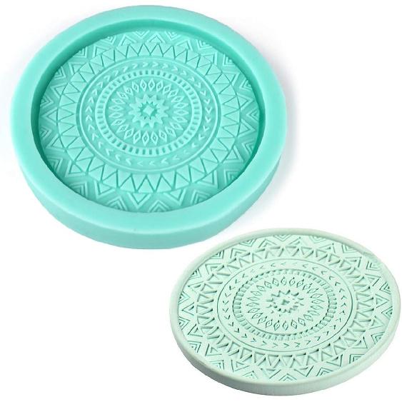 Home Decor Handmade Concrete Gypsum Silicone Round Clay Tools Resin Casting Mold Coaster Mould Soap Dish Tray