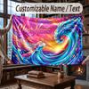 Octopus Sea Life Theme Throw Blanket Custom Name Text Personalized Blanket Soft Cozy Blanket for Home Sofa Bed