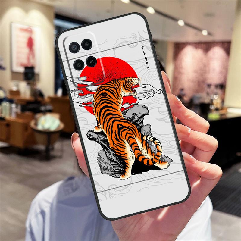Fashion Animal Tiger Art Case For Oppo A40 A60 A80 A18 A38 A58 A78 A98 A16 A76 A96 A15 A17 A77 A74 A94 A54 A57S Cover