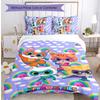 Super Adventure Kitten Printed 3PCS Bedding Set Soft Breathable Duvet Cover Pillowcases Set Washable Bedroom Decor Home Gift