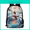 Backpack Nezha Durable Oxford Bookbag For School Use Large Capacity Gift Bag