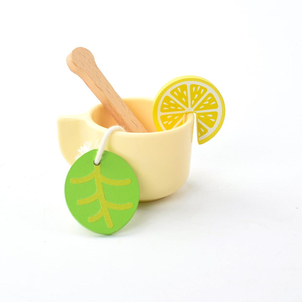 Montessori Wooden Tea Party Set for Kids Pretend Play Food Toy Set Kitchen Accessories Tea Time Party with Play Food for Girls