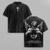 Engel Kunst Gotisch Y2k Bedrucktes T-Shirt Vintage Gewaschenes Oversized T-Shirt Kurzarm Reines Baumwoll-T-Shirts Oberteile Kleidung