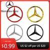 Bilklistermärke för Mercedes Benz 1 st 70 mm Bilmotoremblem Huvklistermärken 3D Metallemblem Dekoration Dekal för Mercedes Benz AMG A