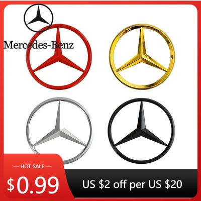 Car Sticker For Mercedes Benz 1PCS 70mm Car Engine Badge Hood Stickers 3D Metal Emblem Decoration Decal for Mercedes Benz AMG A