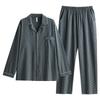 Pajamas Men'S Spring And Autumn Cotton Long Sleeve Autumn Dad Men'S Homewear Wear Outfit
