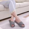 Fashion Shevalues Women Fluffy House Slippers Fashion Corduroy Cross Bow Indoor Slippers New Open Toe Slip On Bedroom Memory Foam Shoes