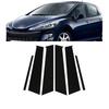 6 STUKS Glanzend Zwart Pilaar Post Deurlijst Raam Decal Cover Stickers Auto Accessoires Kit Geschikt Voor Peugeot 308 I (T7) 2008-2013