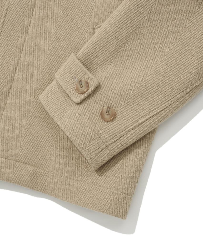 Covernat Wool Half Mac Coat Beige