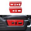 Seat Adjustment Switch Panel Decor Sticker Red Carbon Fiber For 09-14 Ford F150