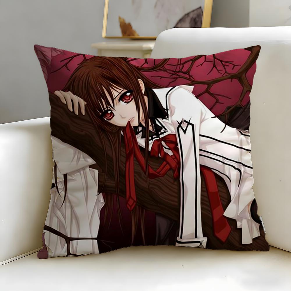 classic anime Vampire Knight Cushion Cover Soft & Easy-Wash Pillow Case – Versatile for Couch, Bed, Travel and Office