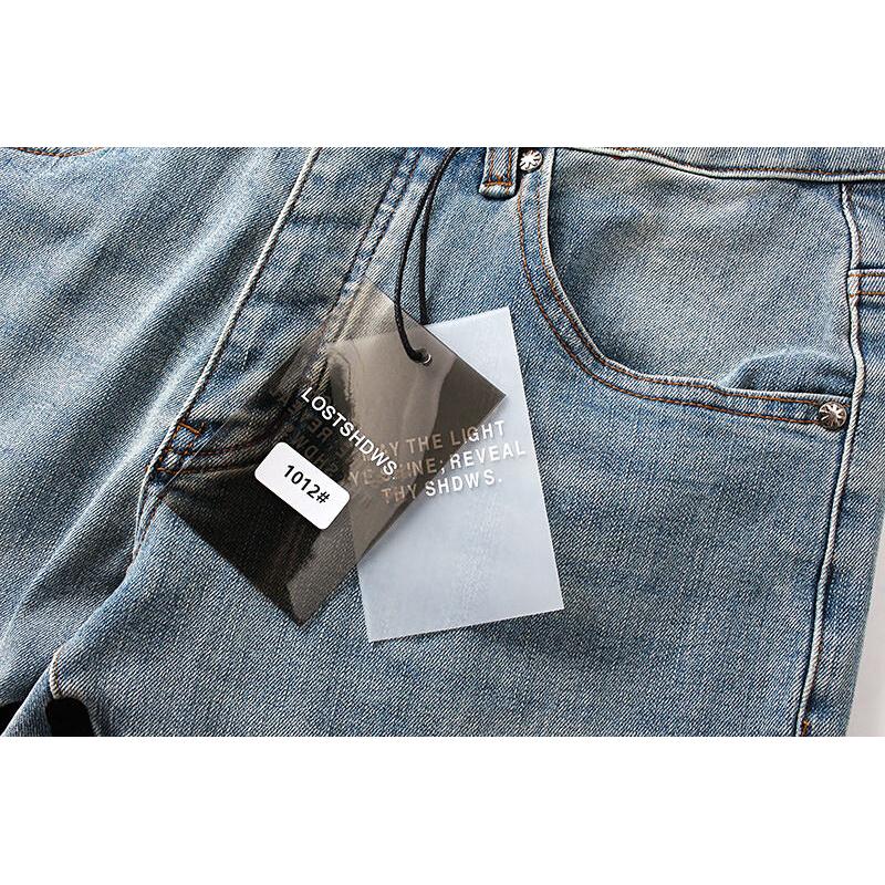LOSTSHDWS Men's and Women's Spring and Autumn Flared Elastic Jeans Couple Jeans