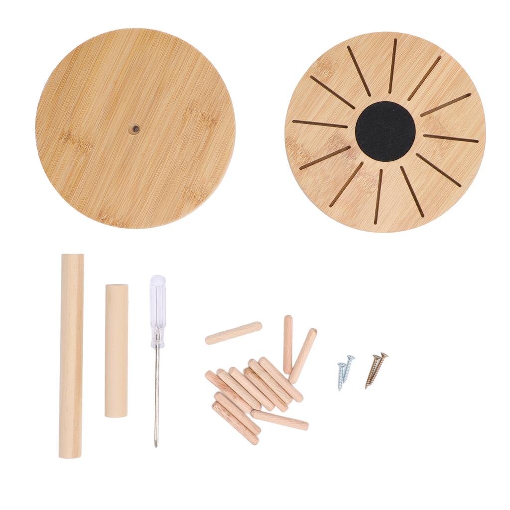 Nähgarnständer Rund Bambus Abnehmbarer Spulen-Garnhalter Ständer für Heimtextilien Handweben