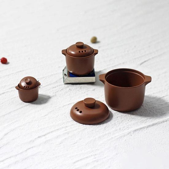 Sammlerstück Leichtgewicht Schön mit Deckel Miniatur Metall Kochen Suppentopf Kochgeschirr Zubehör Puppenhaus