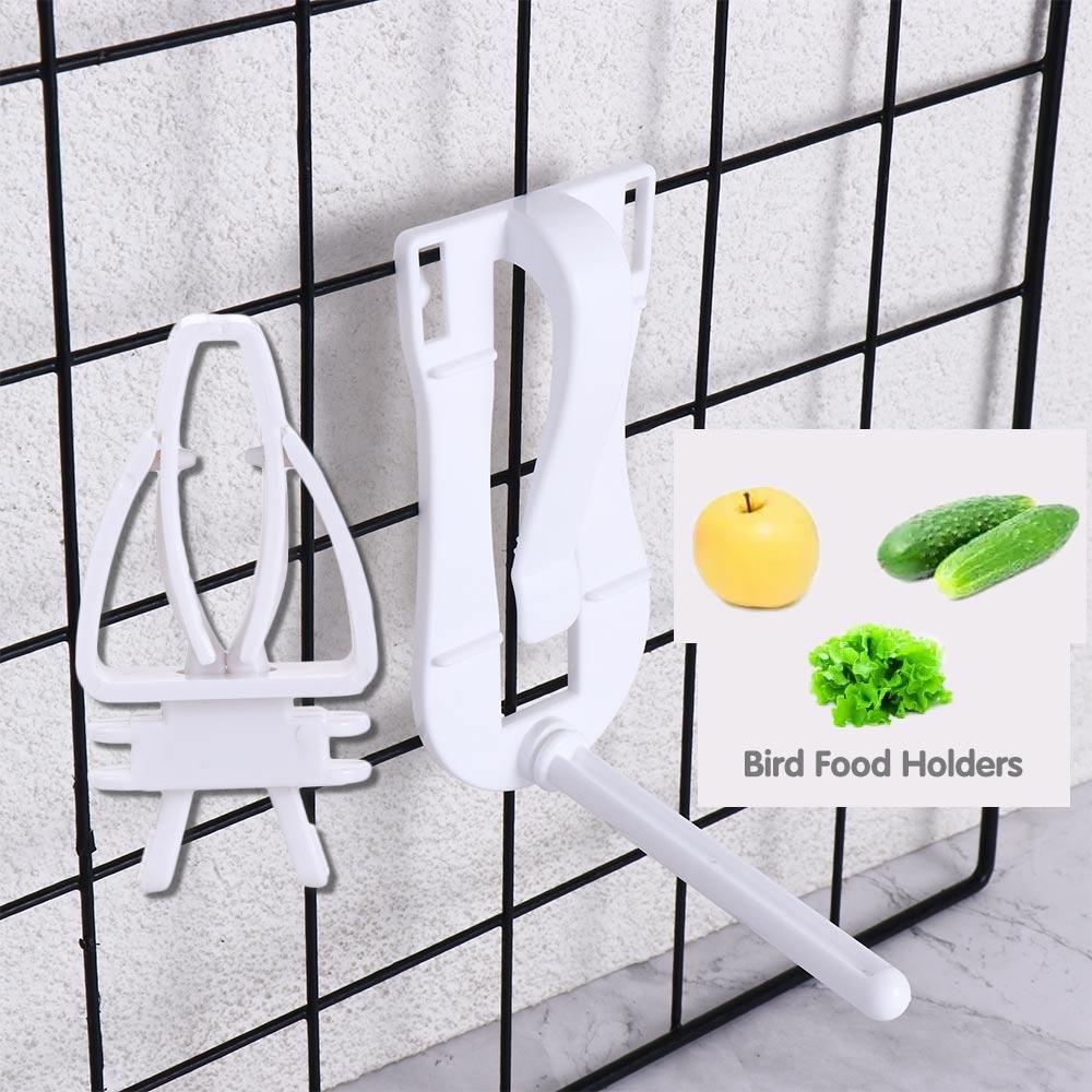 

Cage Accessories Fruit Vegetable Pet Bird Food Holders Parrot Feeder Feeding Clamp Cuttlebone Clip Vegetable