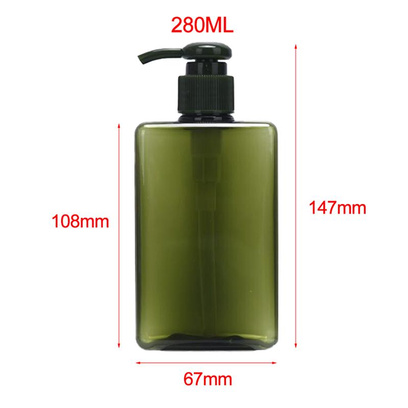 280ml Empty Emulsion PET Bottle Transparent Plastic Liquid Shampoo Sub Bottling