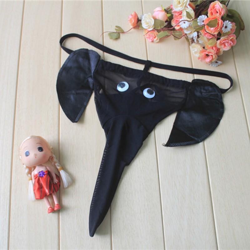 Men's Cartoon Sexy Thong Sexy Underwear Elephant Trunk Jockstrap Breifs