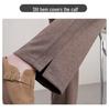 Women's High-Waisted Wool Wide-Leg Pants - Cozy Autumn/Winter Slimming Casual Trousers