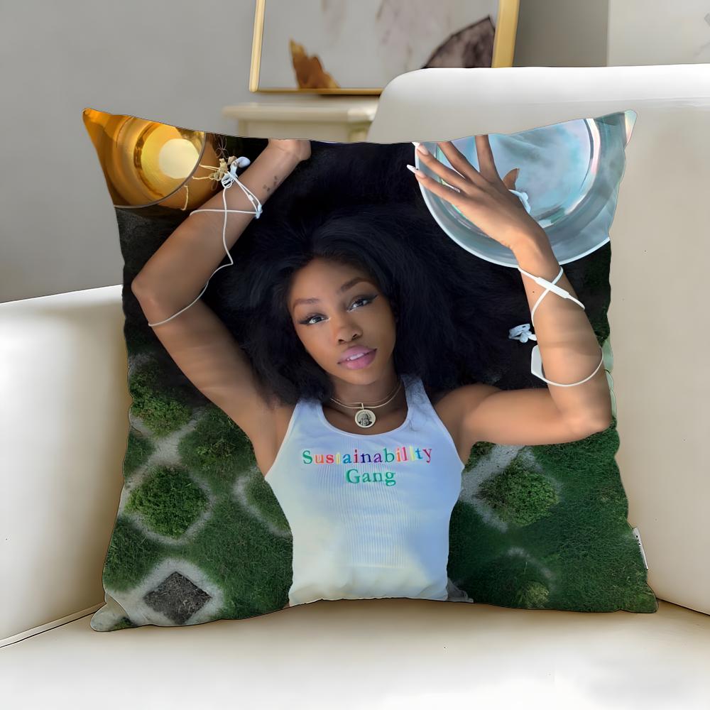 

popular singer SZA Cushion Cover Soft EasyWash Pillow Case Versatile for Couch Bed Travel and Office 30X30cm