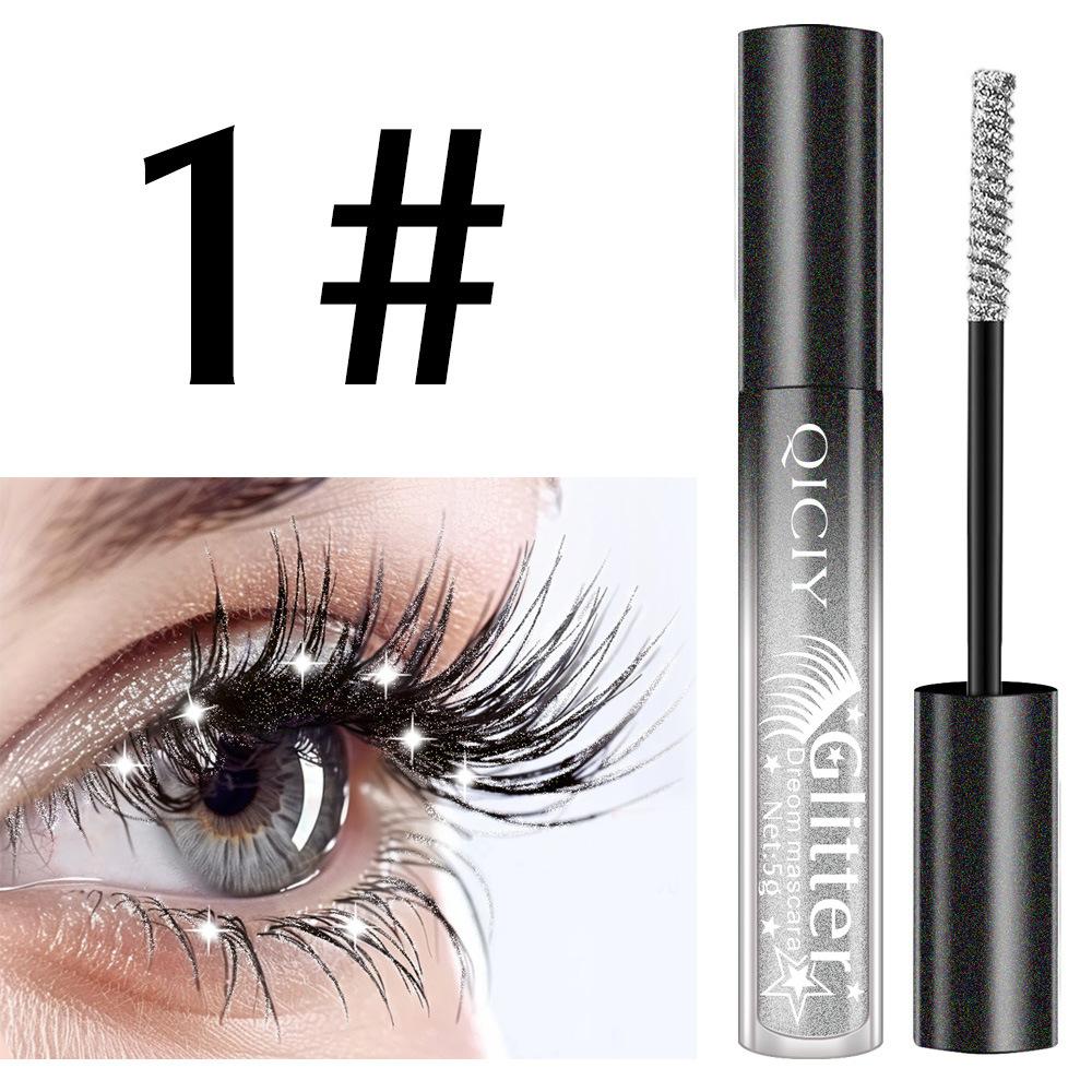 1pc Diamond Shine Waterproof Volume Curl Mascara Glitter Snow Effect,Smudge-proof Eye Makeup for All Skin Types Women Cosmetics