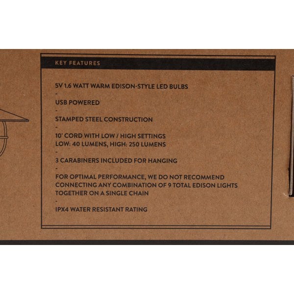            Barebones Living Edison String Light Led 20230007004000 Red [outdoor Led Light]