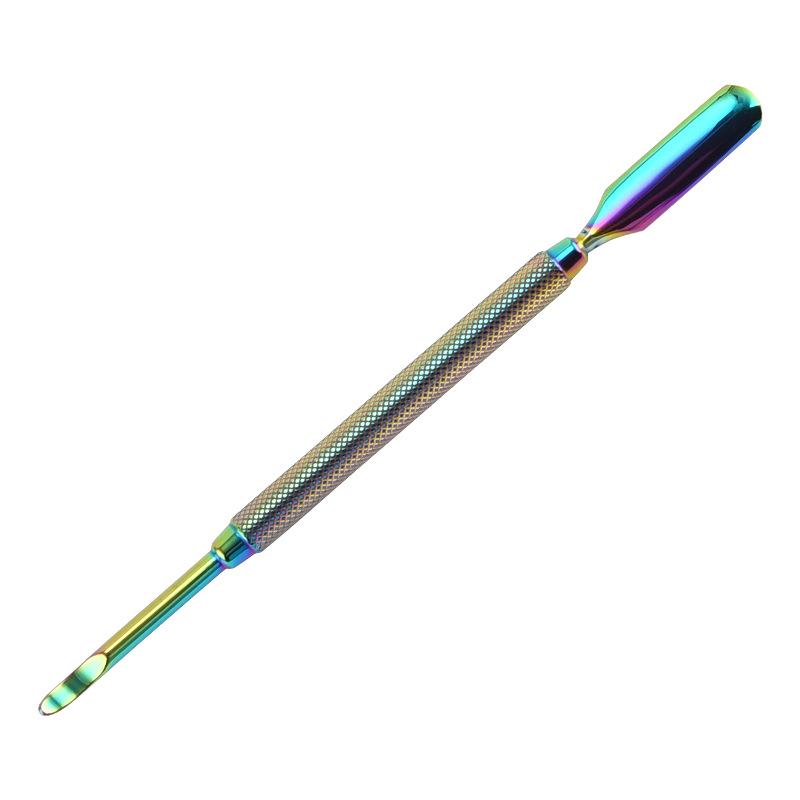 Double-Headed Nail File & Dead Skin Remover Manicure Set with Colorful Steel Pusher & Nipper