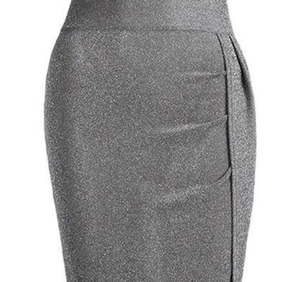 Bodycon Dress Off Shoulder Shiny Spring Autumn Slash Neck Strapless High Split Dress for Wedding