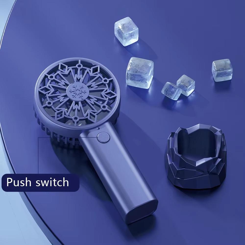 Handheld Desktop Dual-Purpose Fan Usb Charging Portable With Base Two-Color Optional Fashion Design Abs Material Natural Wind