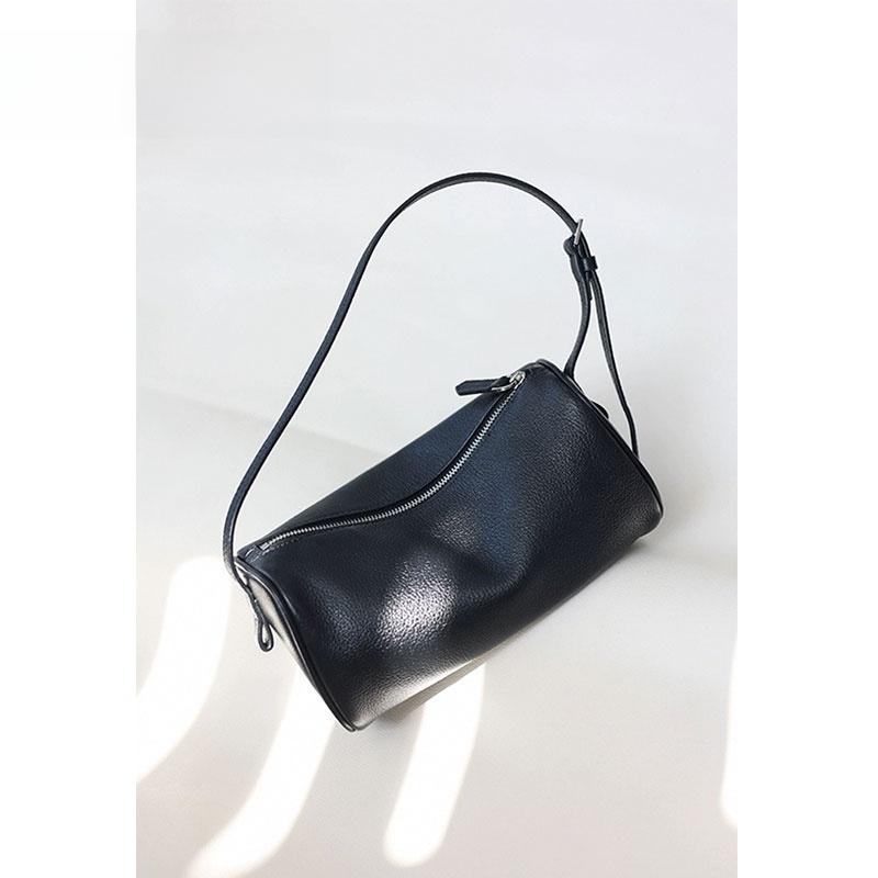 Weiche Ledertasche Damen Umhängetasche Verbesserte Schreibtischlampe Tasche Modische Trendige Zylindertasche Einzelne Schultertasche