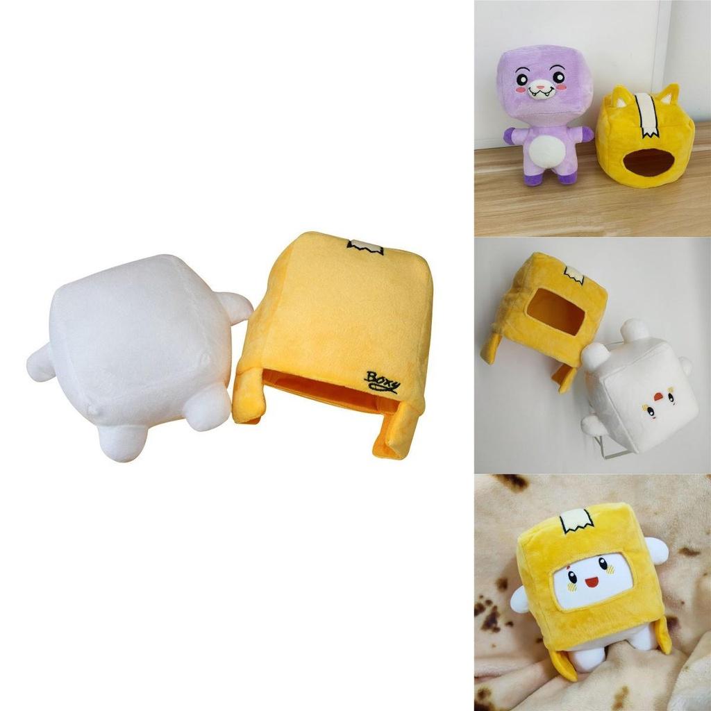 Adorable Lankybox Boxy Foxy Rocky Plush Soft Stuffed Toy Kids Game Figure Doll