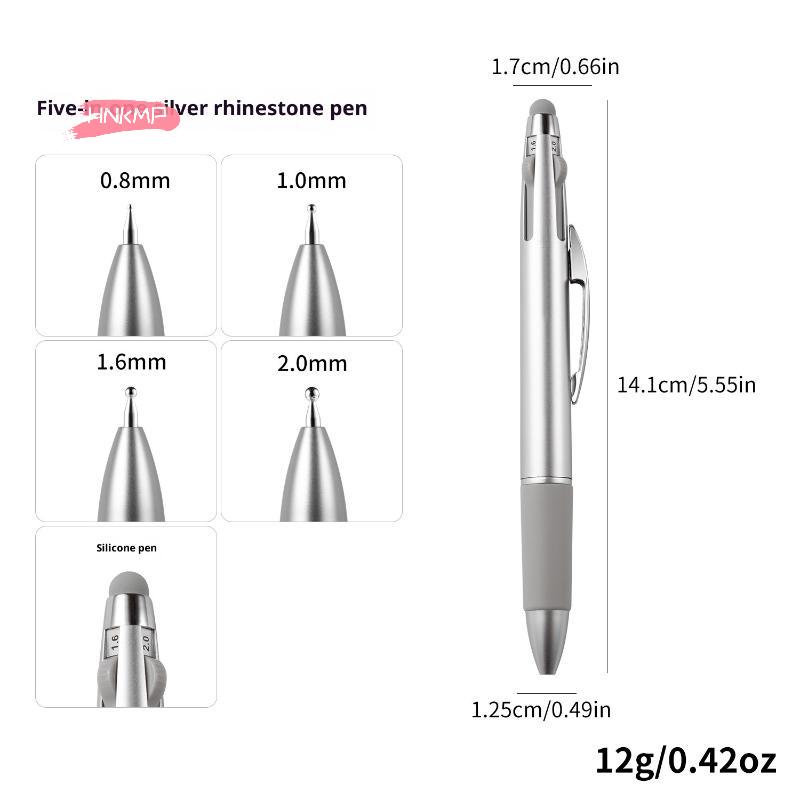 4 In 1 Ballpoint Pen Design Nail Dotting Pen Nail Art Manicure Kit With Tip Dot Paint For Creative Nail Design
