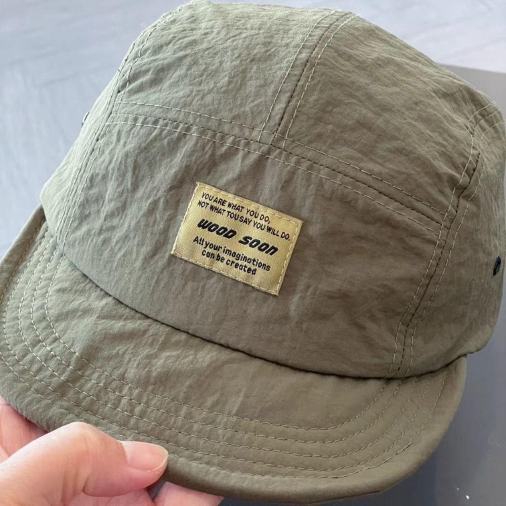 Japanese Casual Peaked Cap Cotton Quick-Drying Baseball Cap Retro Short Brim Baseball Cap Women