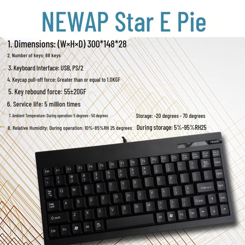 

AC-59 CNC Industrial Compact Anti-static Keyboard with PS/2 and USB Ports