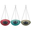 Fontaine Solaire Baignoire pour Oiseaux Suspendue Mangeoire pour la Faune Baignoire Solaire avec Pompe à Eau pour Jardin Extérieur Cour Patio Pelouse