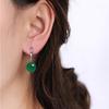 Silver Ring Earrings, Agate Gemstone, Ea Earrings, Earrings, Snaps, Natural S925 Jade