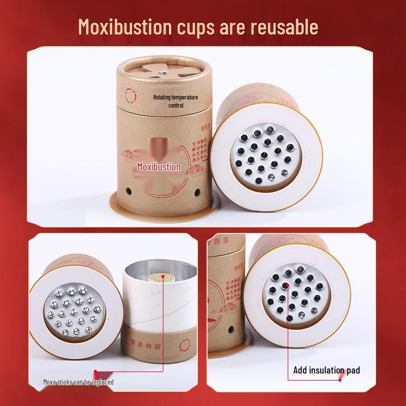 Portable Adjustable Temperature Moxa Moxibustion Tube and Jar Set