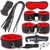 BDSM Restraint Sets, Female Sex Toys Handcuffs, Gags, Blindfolds, Whips, Restraint Straps, Nipple Clamps Adult Game Accessories,